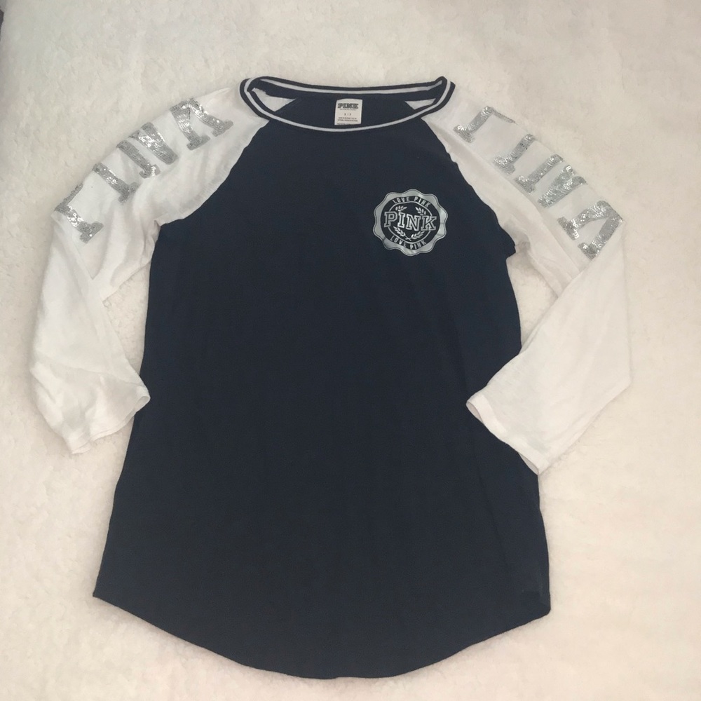 ❌🚫SOLD🚫❌PINK Victoria’s Secret Bling 3/4 sleeve